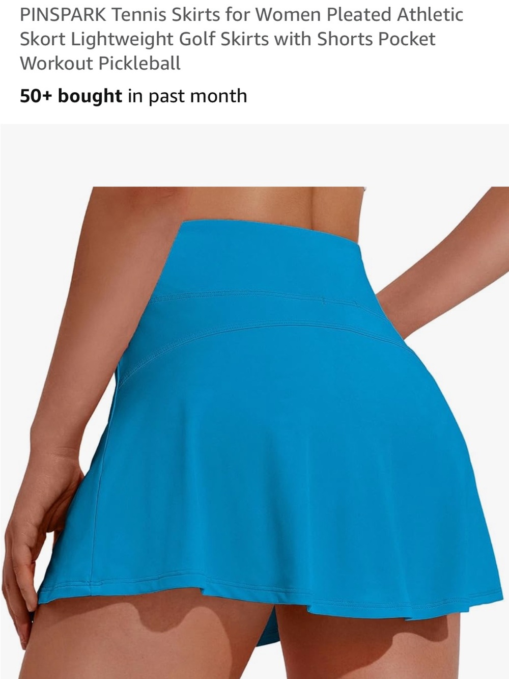 PINSpark Women's Athletic Tennis Skort in Bright Blue